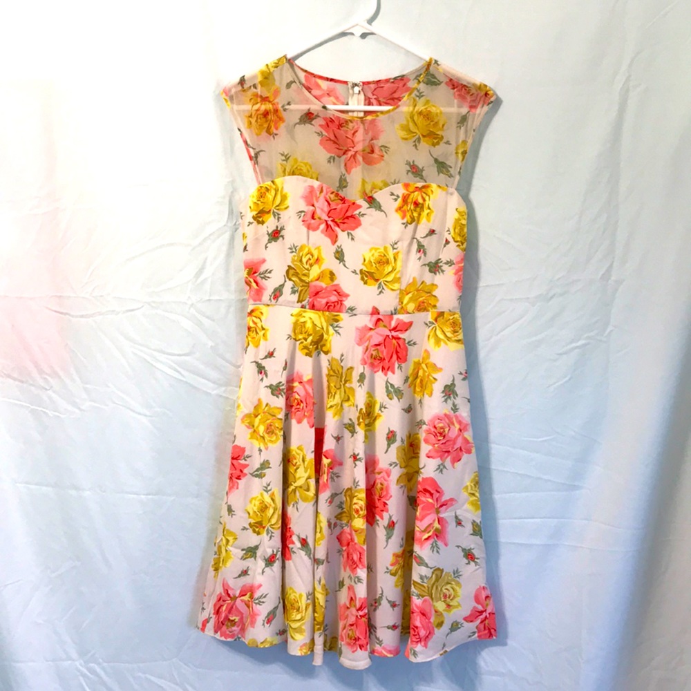 White floral Betsy Johnson dress